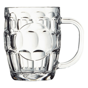 Custom Branded Etched 20oz Arcoroc Britannia Glass Mugs with Logos at Bulk Wholesale Prices - BeerCityGlass.com