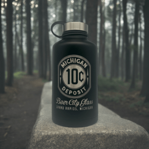 Custom Engraved 64oz Big Frig Growler Bottles, Stainless Steel, Laser Etched in Bulk - BeerCityGlass.com