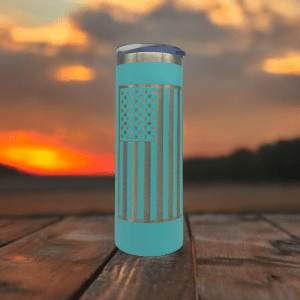 Custom Laser Engraved 20oz Skinny Tumbler Stainless Steel Cups with Lid, Laser Etched in Bulk - BeerCityGlass.com