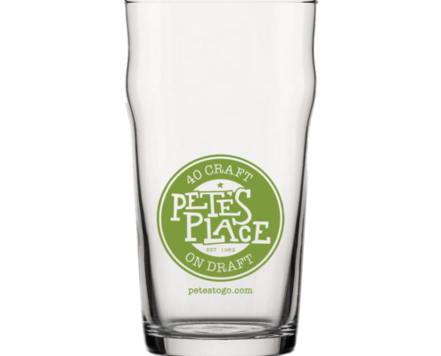 Custom Branded 16oz Nonic Glasses in Bulk, Screen Printed or Laser Etched with Logos at Wholesale Prices - BeerCityGlass.com