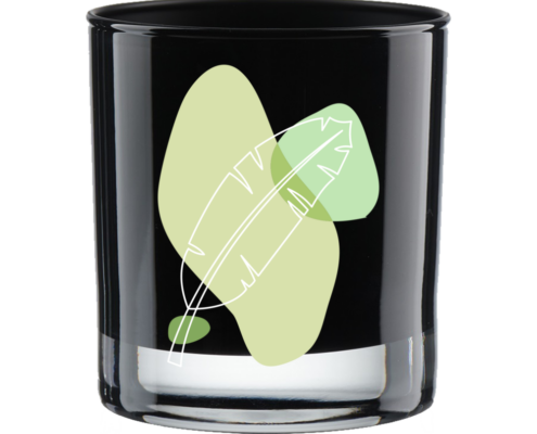11 oz Candle Glass Black Inside Spray
