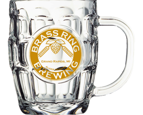Custom Branded 20 oz Arcoroc Britannia Glass Mugs in Bulk, Screen Printed or Etched with Your Logo at Wholesale Prices - BeerCityGlass.com