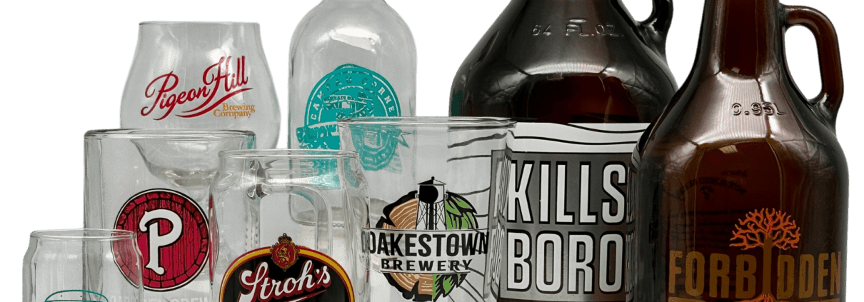 Custom Branded Bulk Glassware, Screen Printed with Your Logo at Wholesale Prices - BeerCityGlass.com