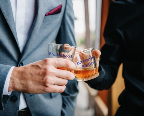 Order short-run, custom glassware for weddings to say thank you to people who helped on your special day, ideal for groomsmen, bridesmaids gift and more - BeerCityGlass.com