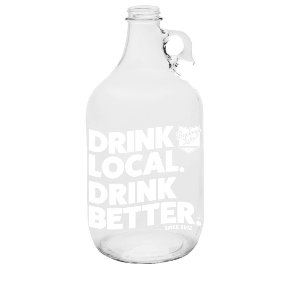 64oz Flint Growler Custom Branded Printed Order Custom Printed 64oz Clear Growler Bottles, Branded with Logos in 1-4 Colors at Wholesale Prices - BeerCityGlass.com