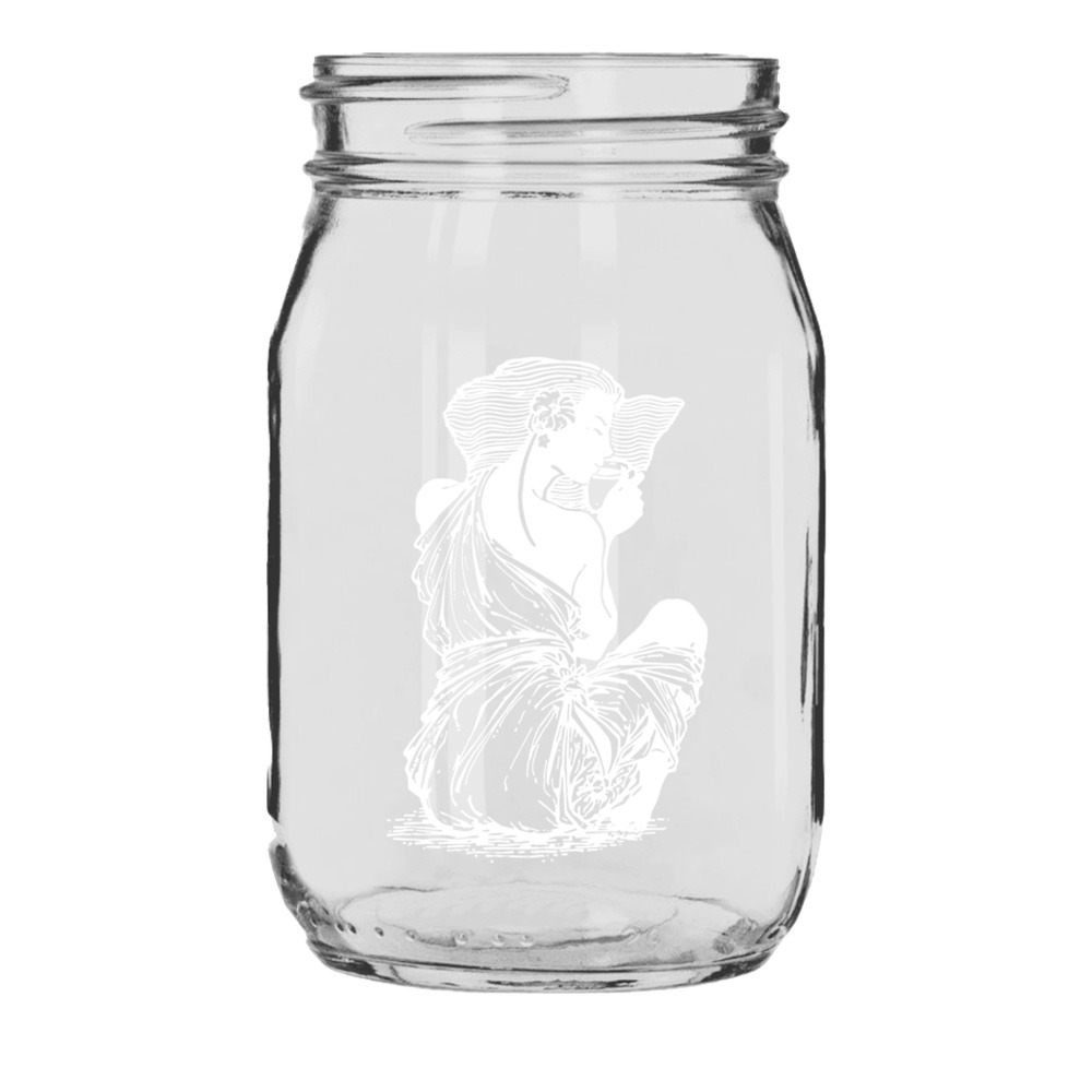 Order Custom 16oz Ball Jar Tasting Glasses without Handles, Branded Printing of Logos and More at Bulk, Wholesale Prices - BeerCityGlass.com