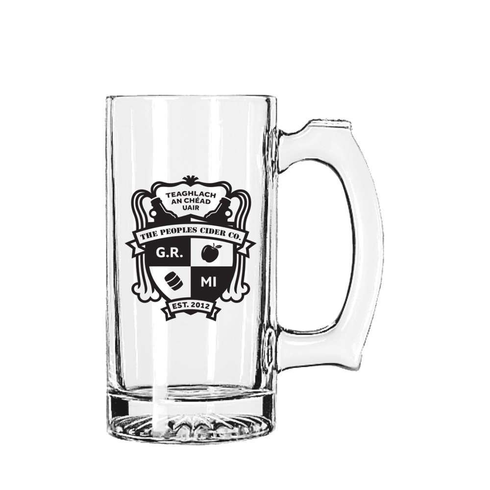 Order Custom Printed 12oz Glass Beer Mugs Branded with Logos at Bulk, Wholesale Prices - BeerCityGlass.com