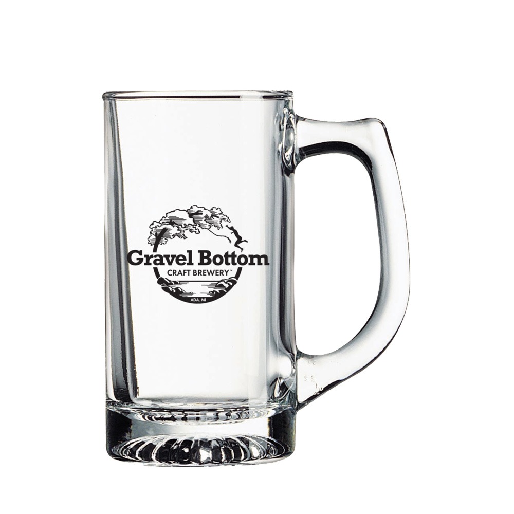 Order Custom Printed 12.25oz Sport Glass Beer Mugs Branded with Logos at Bulk, Wholesale Prices - BeerCityGlass.com