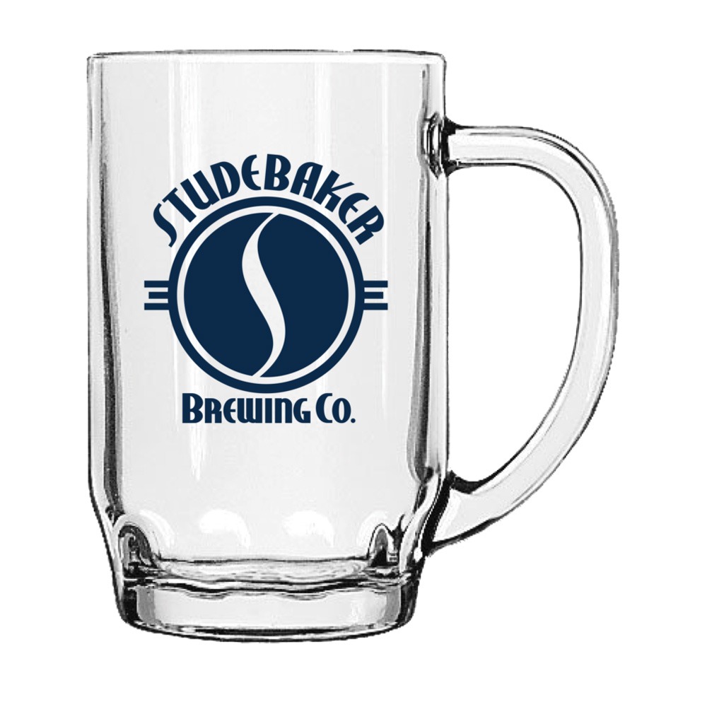 Order Custom Printed 19oz Thumbprint Glass Beer Mugs Branded with Logos at Bulk, Wholesale Prices - BeerCityGlass.com