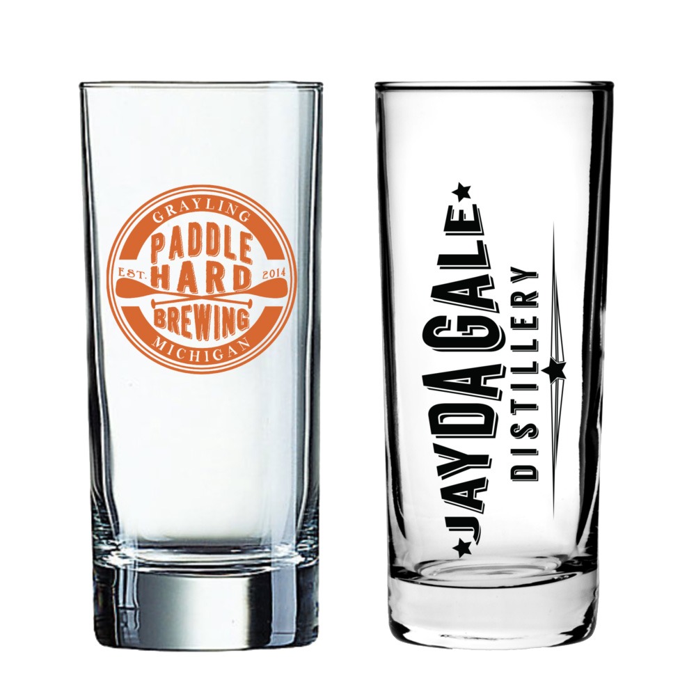 Custom Printed Hi Ball Glasses Branded in Bulk Wholesale Order custom branded hi ball cocktail liquor glasses, printed in color at bulk, wholesale prices - BeerCityGlass.com