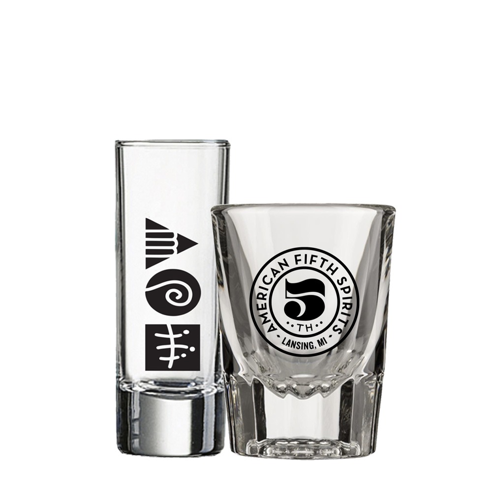 Custom Printed Shot Glasses Branded in Bulk Wholesale Order custom branded shot glasses, printed in color at bulk, wholesale prices - BeerCityGlass.com