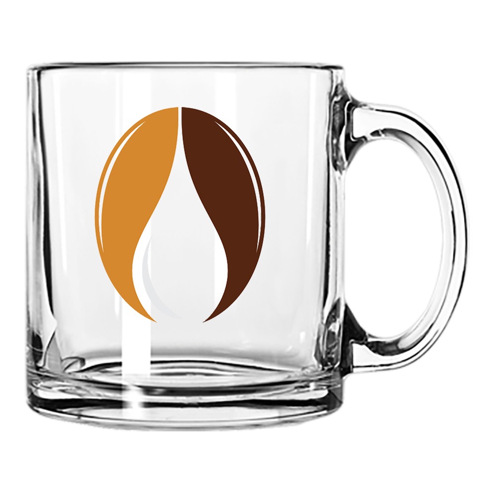 Custom 13oz Coffee Hoffman Glass Mugs Branded with Logos Bulk Wholesale