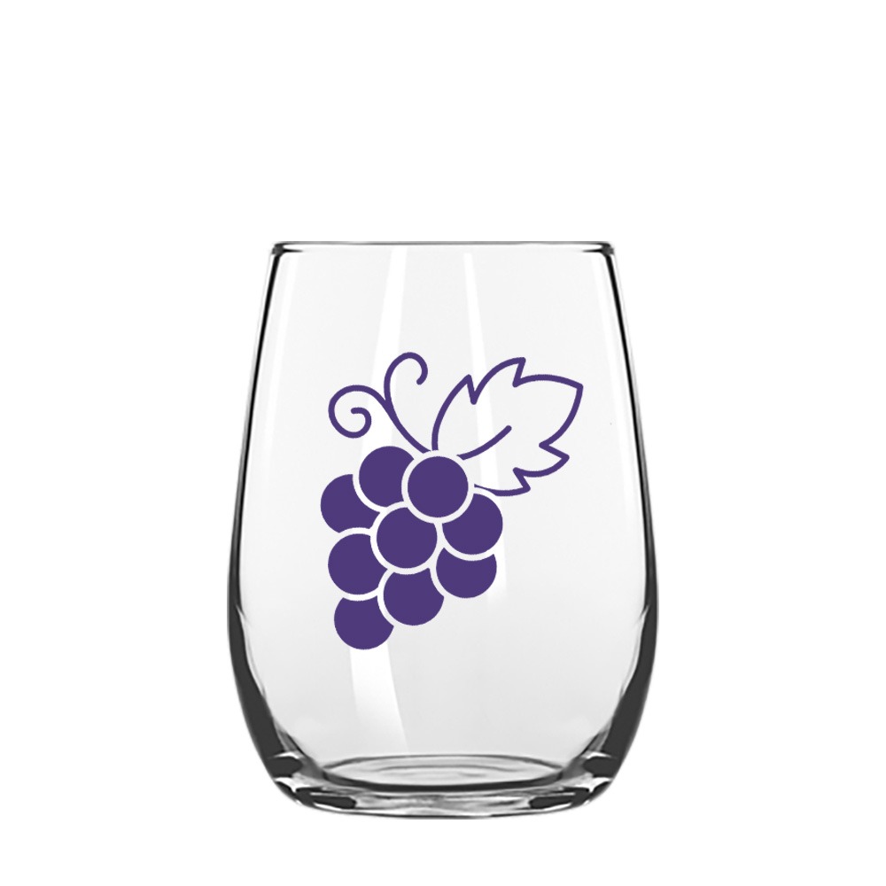 Custom 6oz Wine Tasting Glasses Stemless Branded Printed Bulk Wholesale2 Order Custom Branded Stemless Wine Tasting Glasses, 6oz Taster Size, Screen Printed with Logos at Bulk Wholesale Prices - BeerCityGlass.com