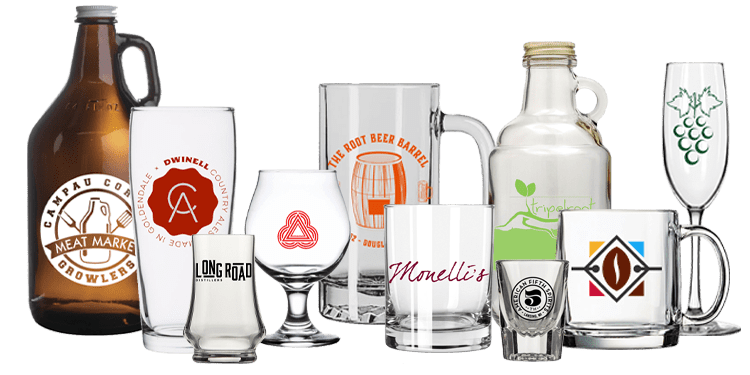 Order Custom Branded Glass Drinkware in Bulk, Screen Printed with Logos and More at Wholesale Prices - BeerCityGlass.com
