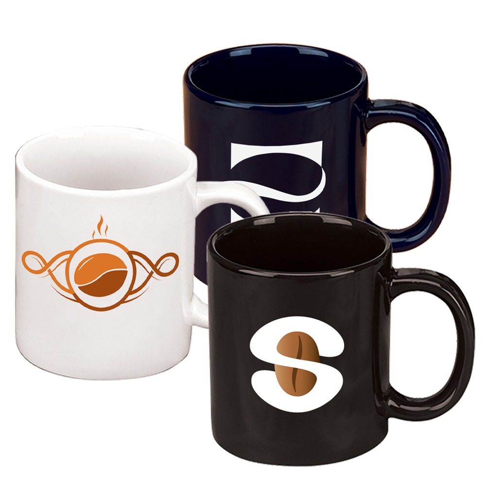 Custom Branded Printed Coffee Mugs Porcelain Bulk Wholesale