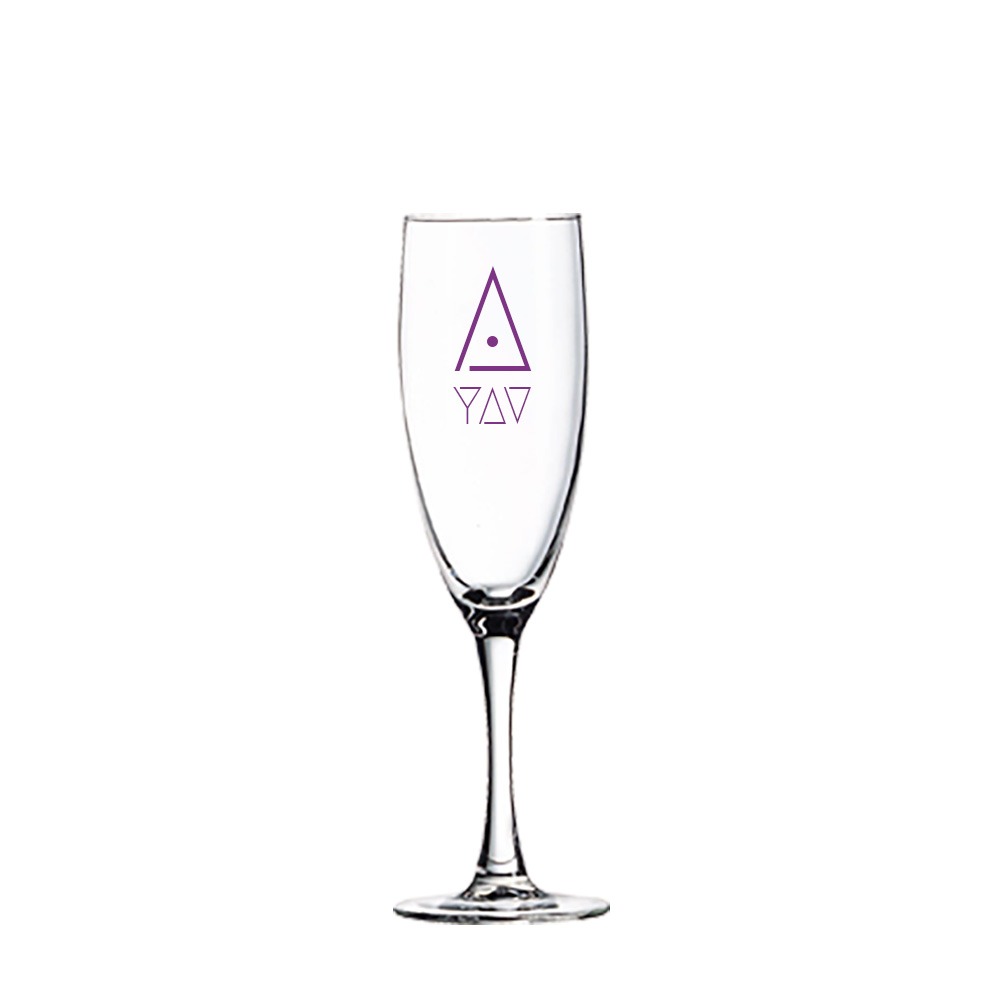Custom Printed 5.75oz Wine Flute Glasses with Logo Bulk Wholesale