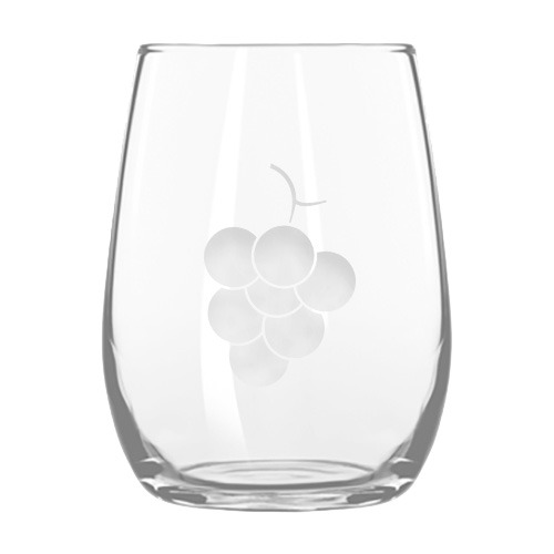Custom Etched Stemless Wine Tasting Glasses 6oz Bulk Wholesale Order custom etched wine tasting glasses stemless sampler glasses custom branded with logos in bulk at wholesale prices - BeerCityGlass.com