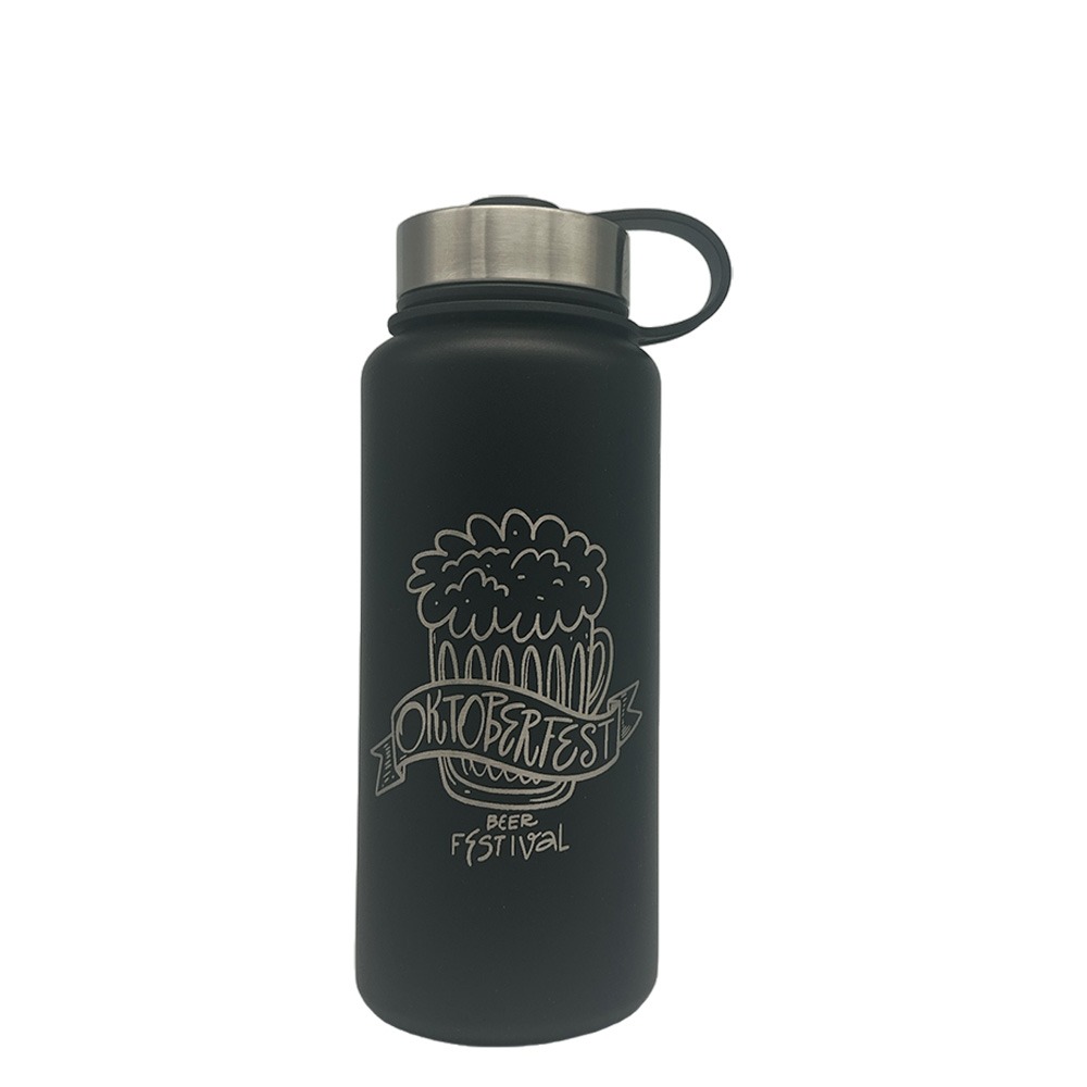 Order Custom Etched Stainless Steel 32oz Howler Bottles with Your Logo in Bulk at Wholesale prices - BeerCityGlass.com